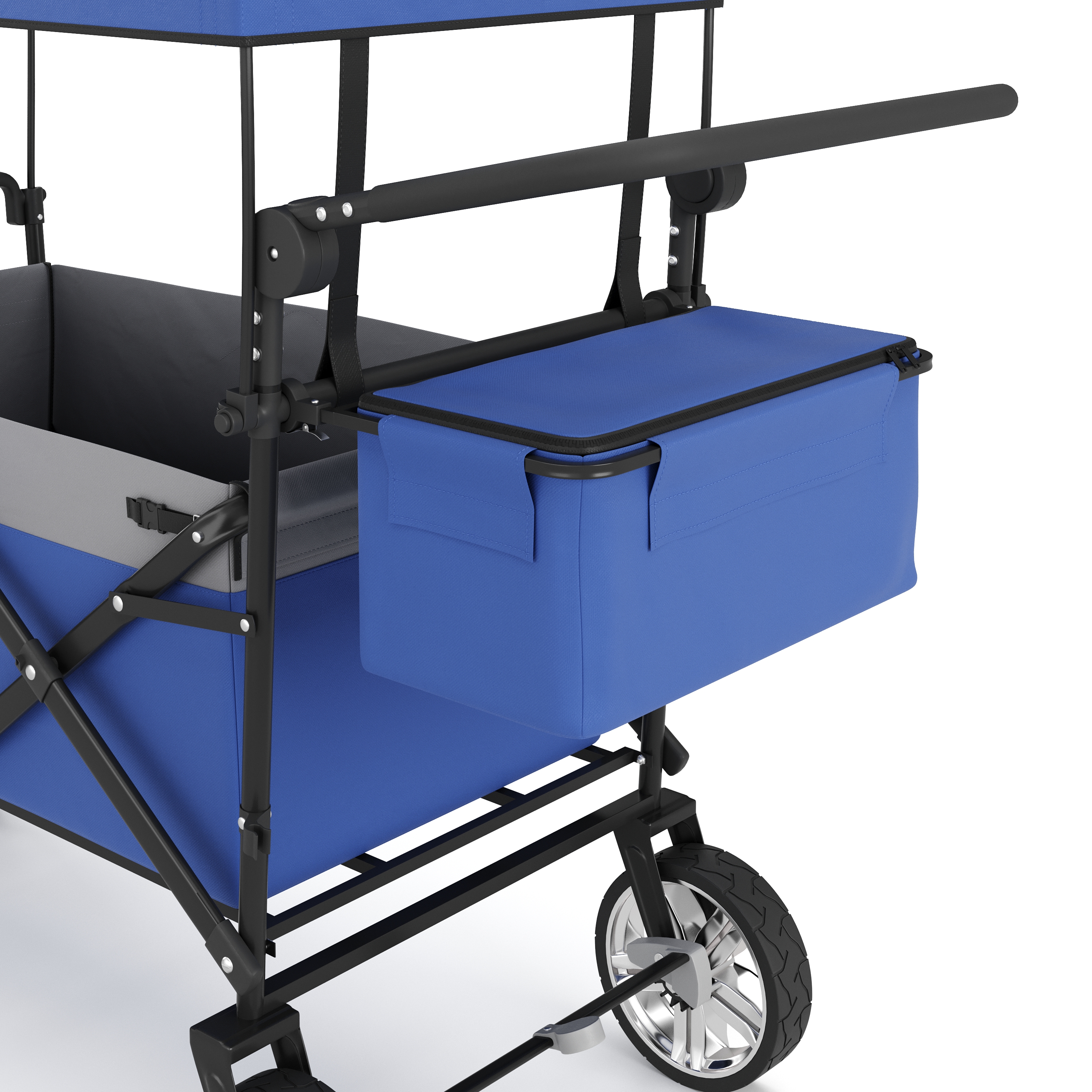 Bollerwagen faltbar mit Dach KENNY blau