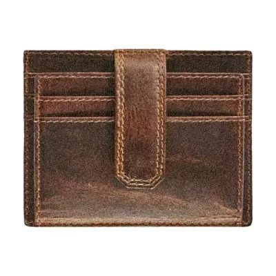 Maverick The Original - Porte-cartes RFID avec fermeture à bouton - cuir