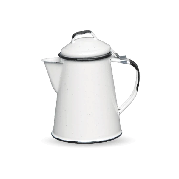 Cafetière expresso 3 4 personnes blanche Graniteware