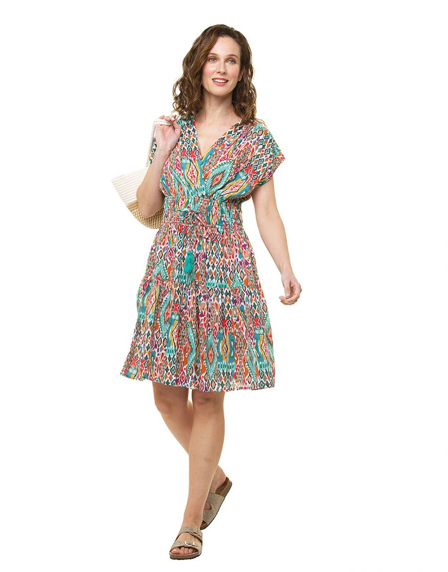 Robe verte 100% coton