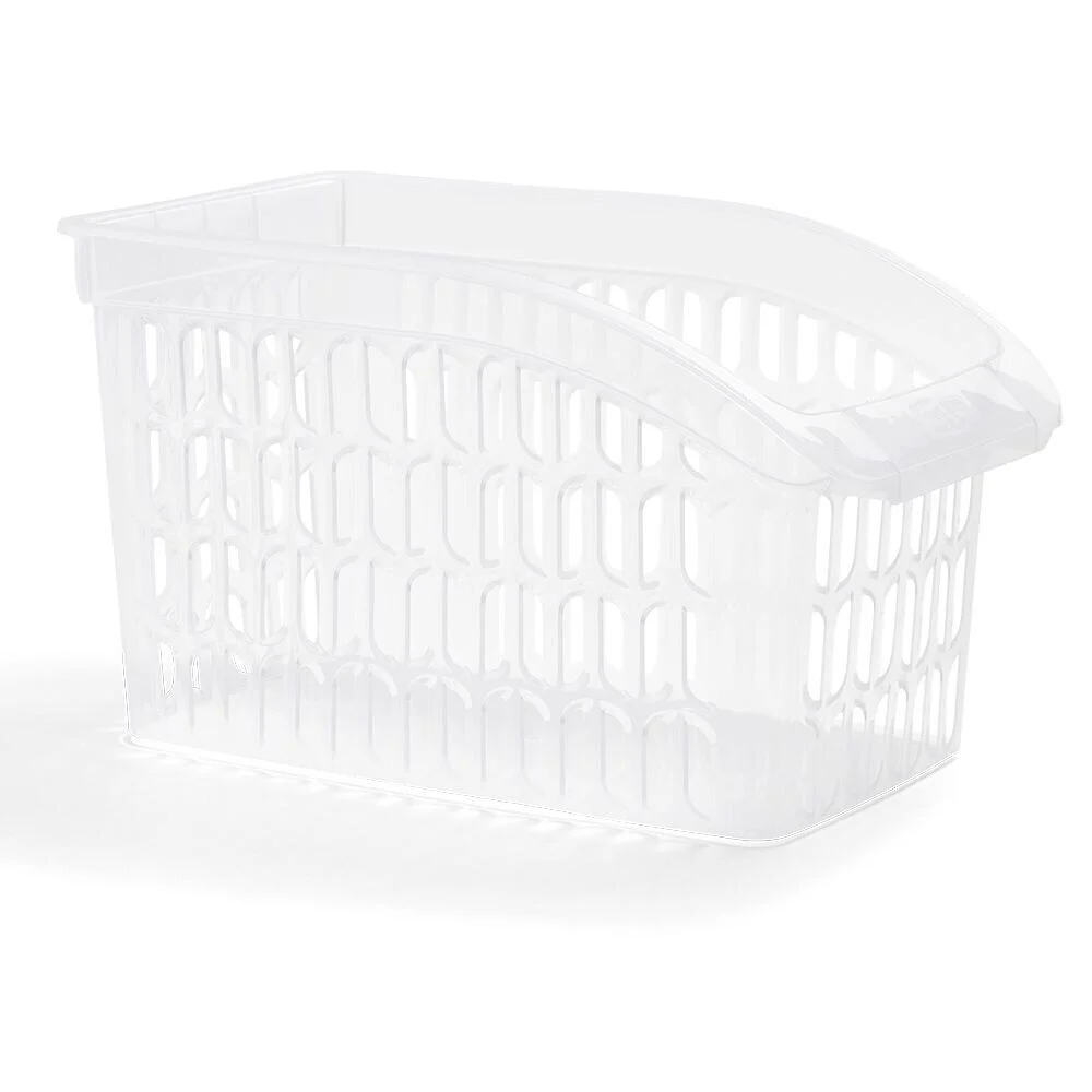 Panier de rangement en plastique transparent 30x18xH.17,5cm