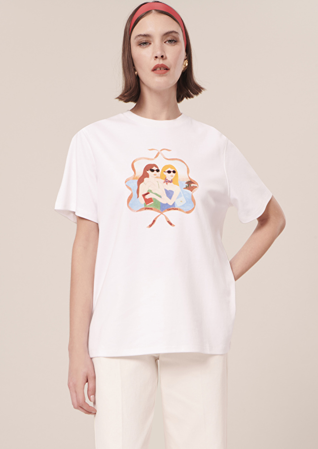 T-Shirt Taradollsblanc en jersey double