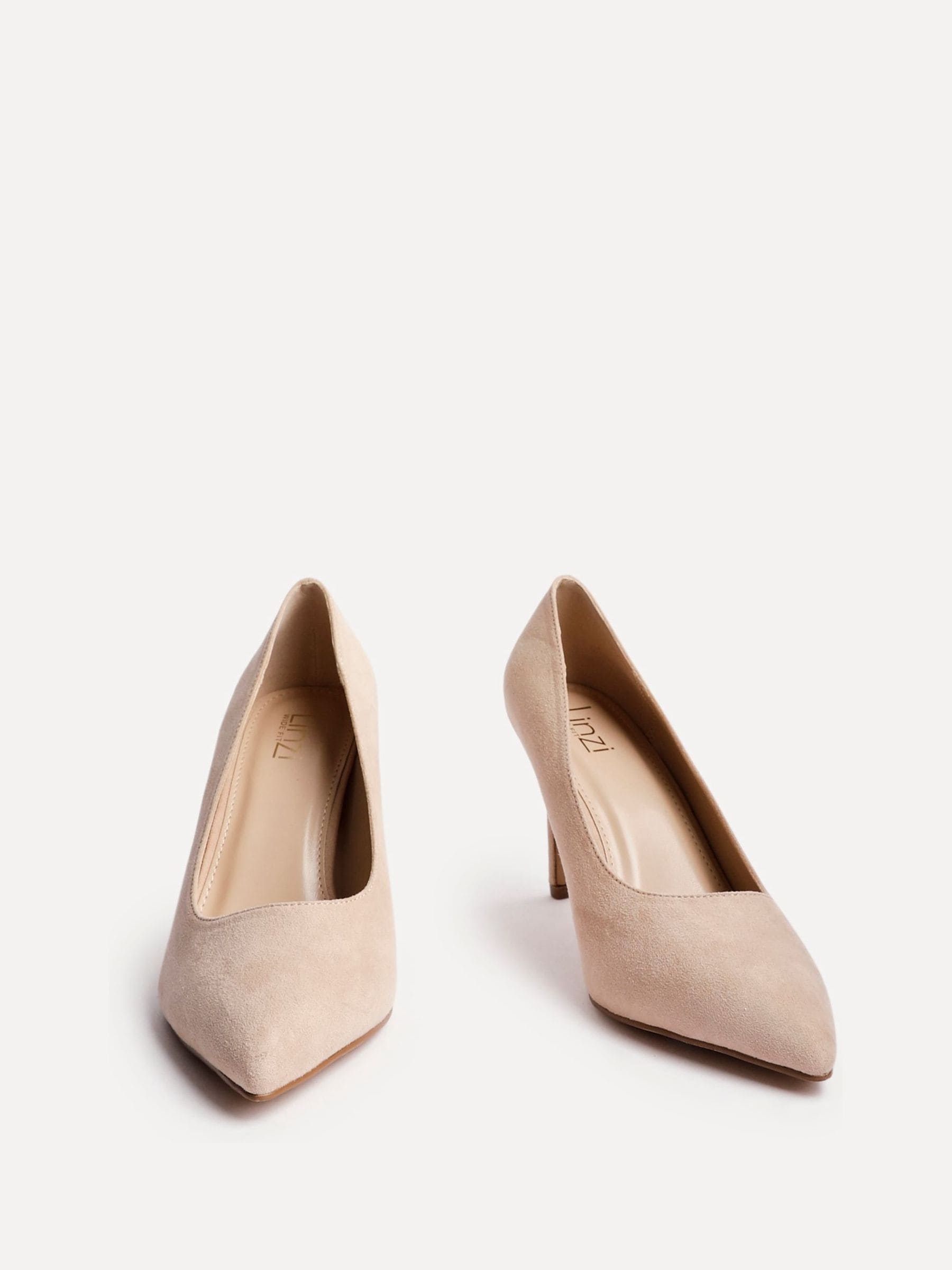 Licht beige - Linzi Martina Pumps met spitse neus en wijde pasvorm