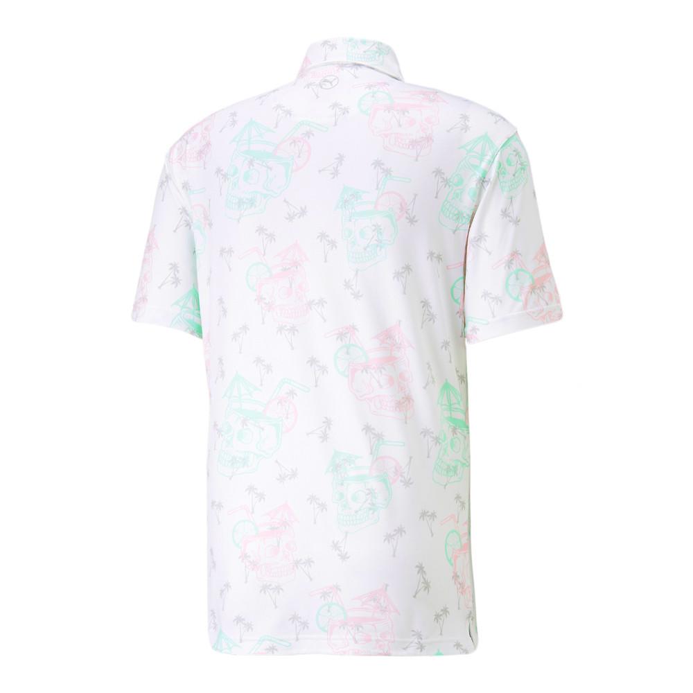 Puma Chemisette de Golf Blanche Imprimé Homme Puma Tropi-cool