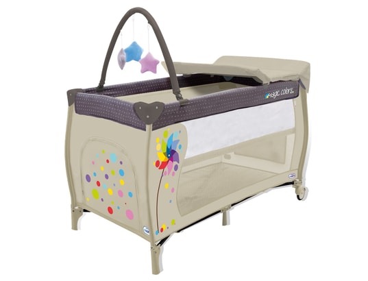 ASALVO - Lit pliant Baby Fox collection 'Windmill' avec arche et tabl...