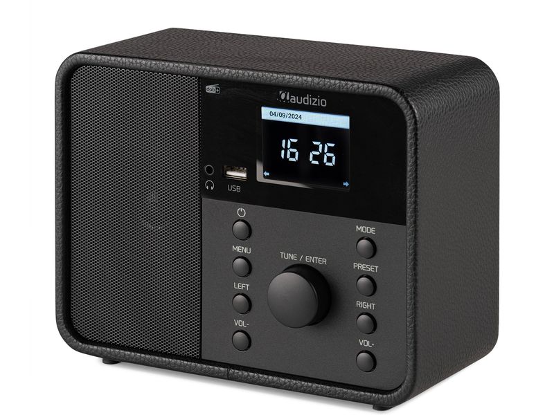 Audizio Internet Radio Nardo Schwarz Kompaktes WLAN- und DAB -Radio