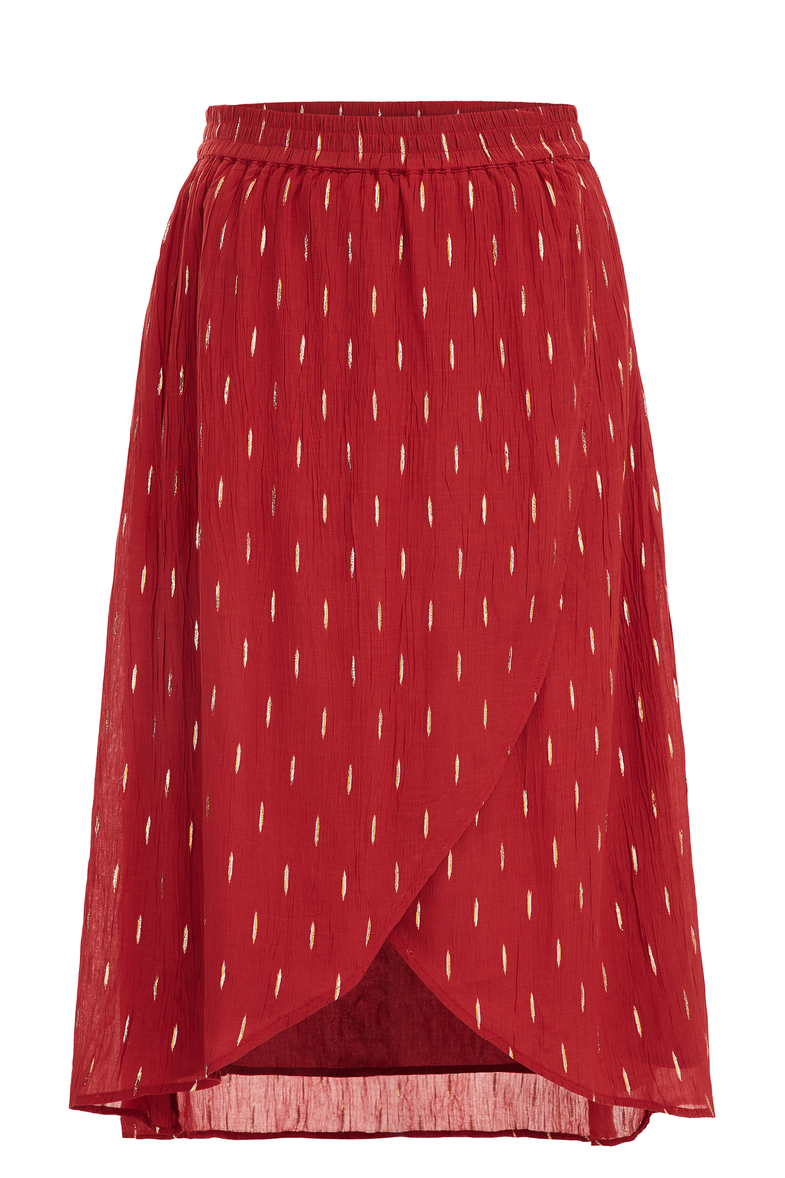 rok met dessin - Curve WE Fashion Vuurrood