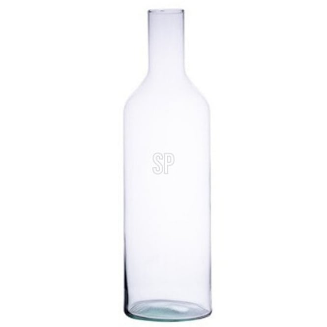 Vase - aus Glas - in Flaschenform - ca. 15 cm x 53 cm