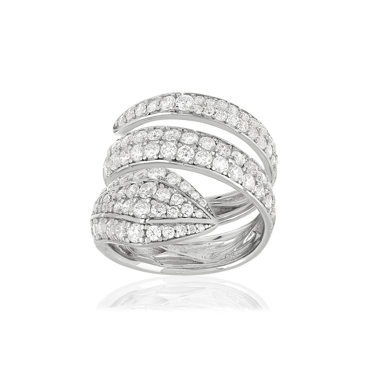Bague argent 925 serpent zirconias