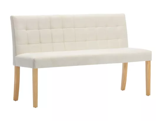Banc 140 cm Crème Velours