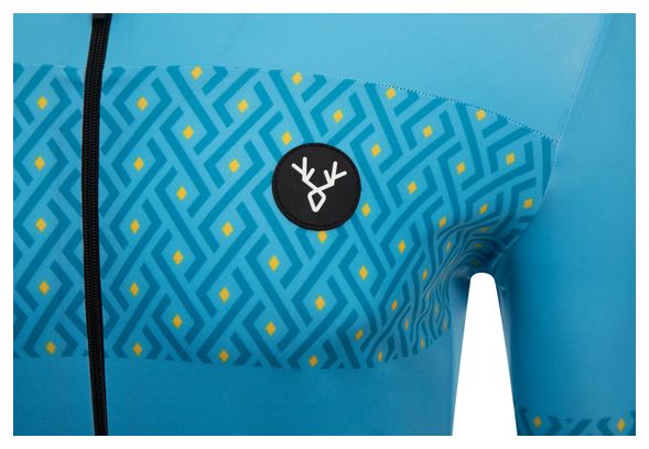 Maillot Manches Courtes LeBram Luz Ardiden Bleu Saphire Coupe Ajustée