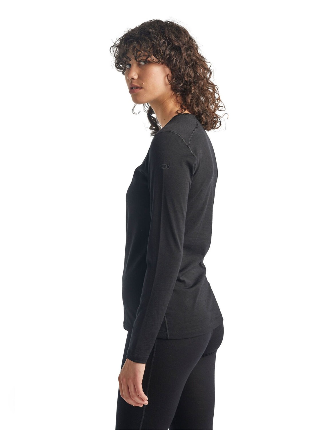 Icebreaker Damen-Langarmshirt 200 Oasis LS Crewe Black