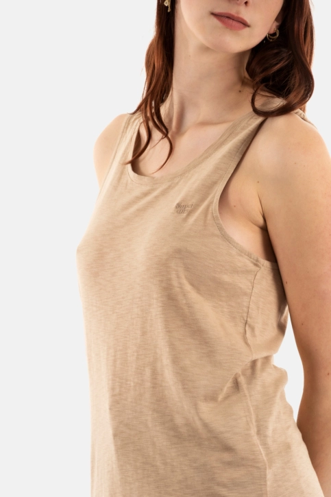 Débardeurs superdry scoop neck tank 1pt light taupe