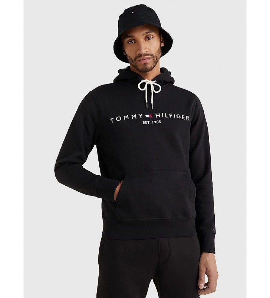 Moletom com capuz Tommy Hilfiger Core Logo - Preto