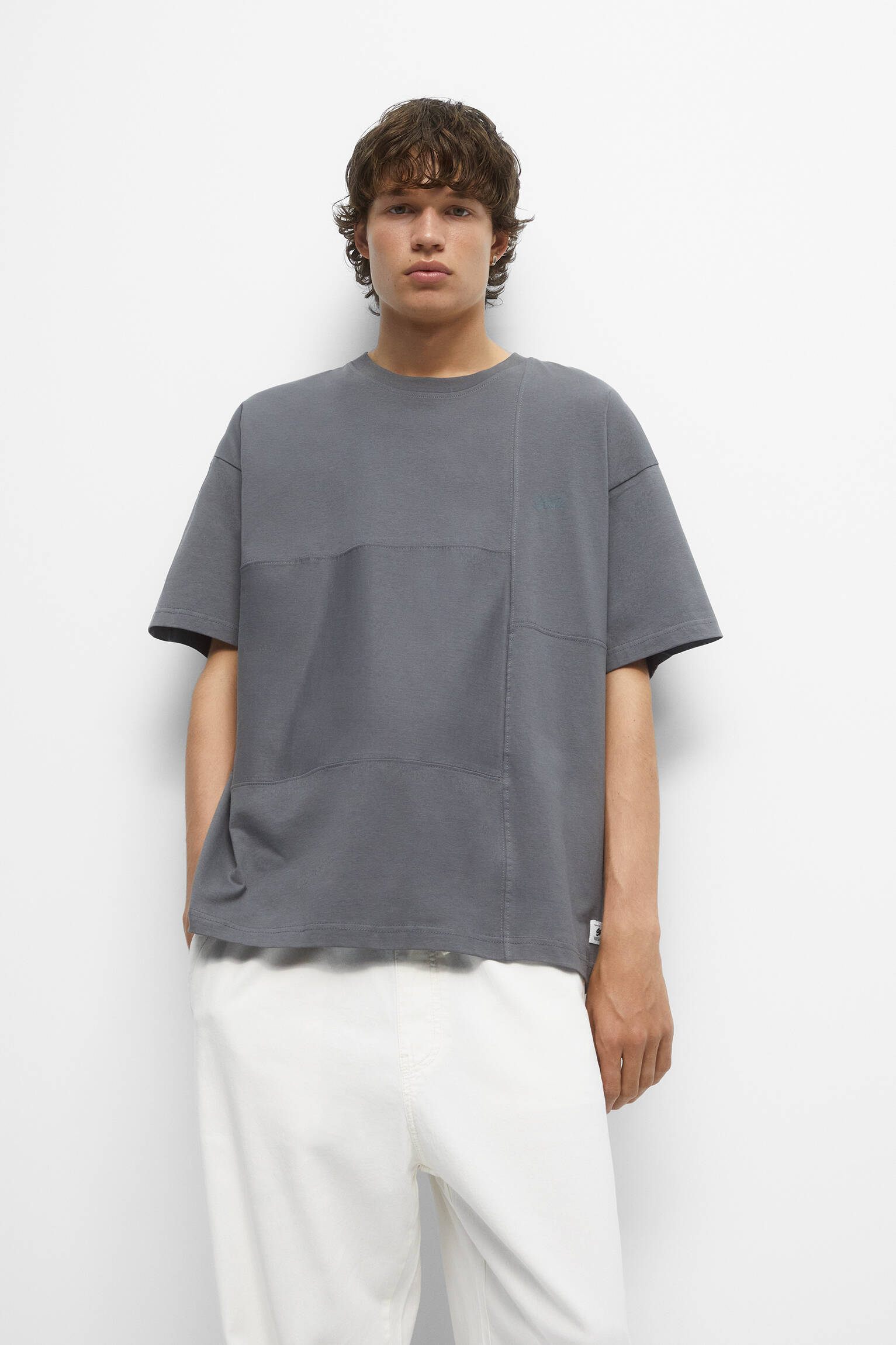 CAMISETA STWD DE MANGA CURTA - CINZA