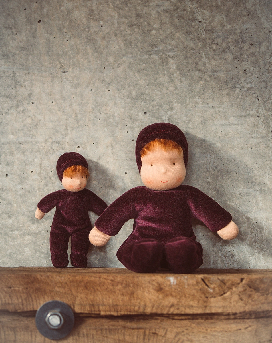 Stoffpuppe MOOSVEILCHEN KLEIN (16cm) in violett