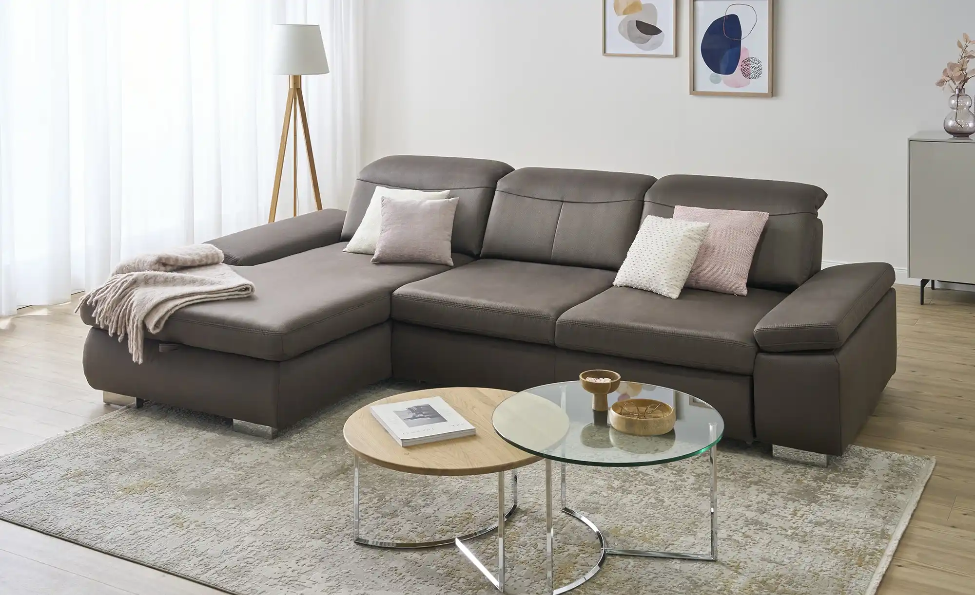Lounge Collection Ecksofa aus Mikrofaser Kathrin