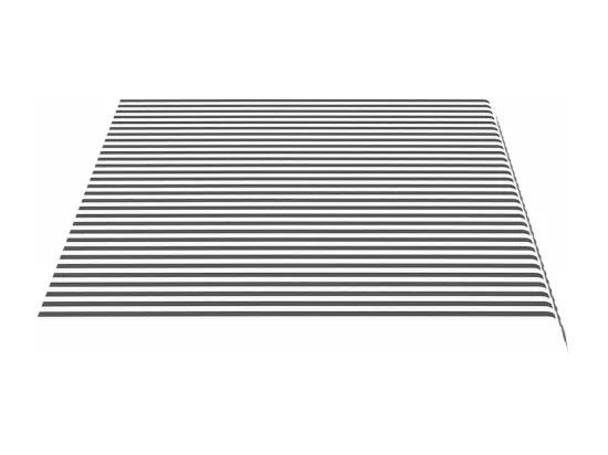 Tissu de remplacement pour auvent Anthracite et blanc 4,5x3 m