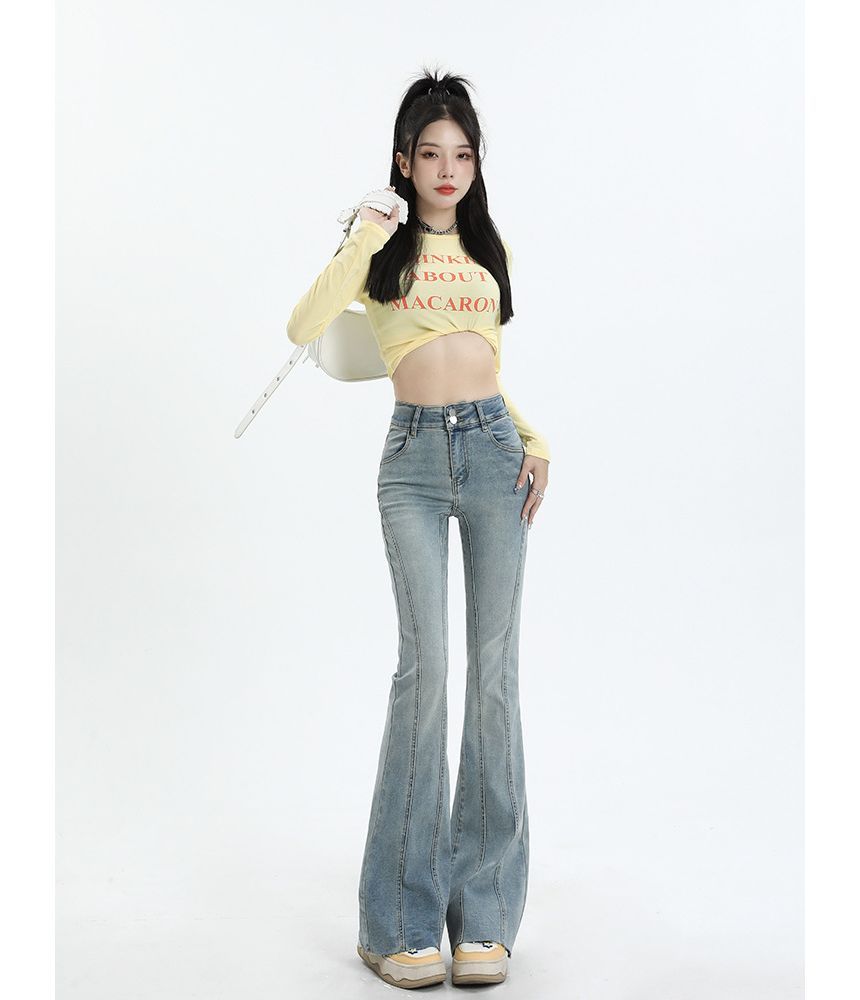 Denimot - High Rise Washed Panel Flared Jeans (diverse ontwerpen)