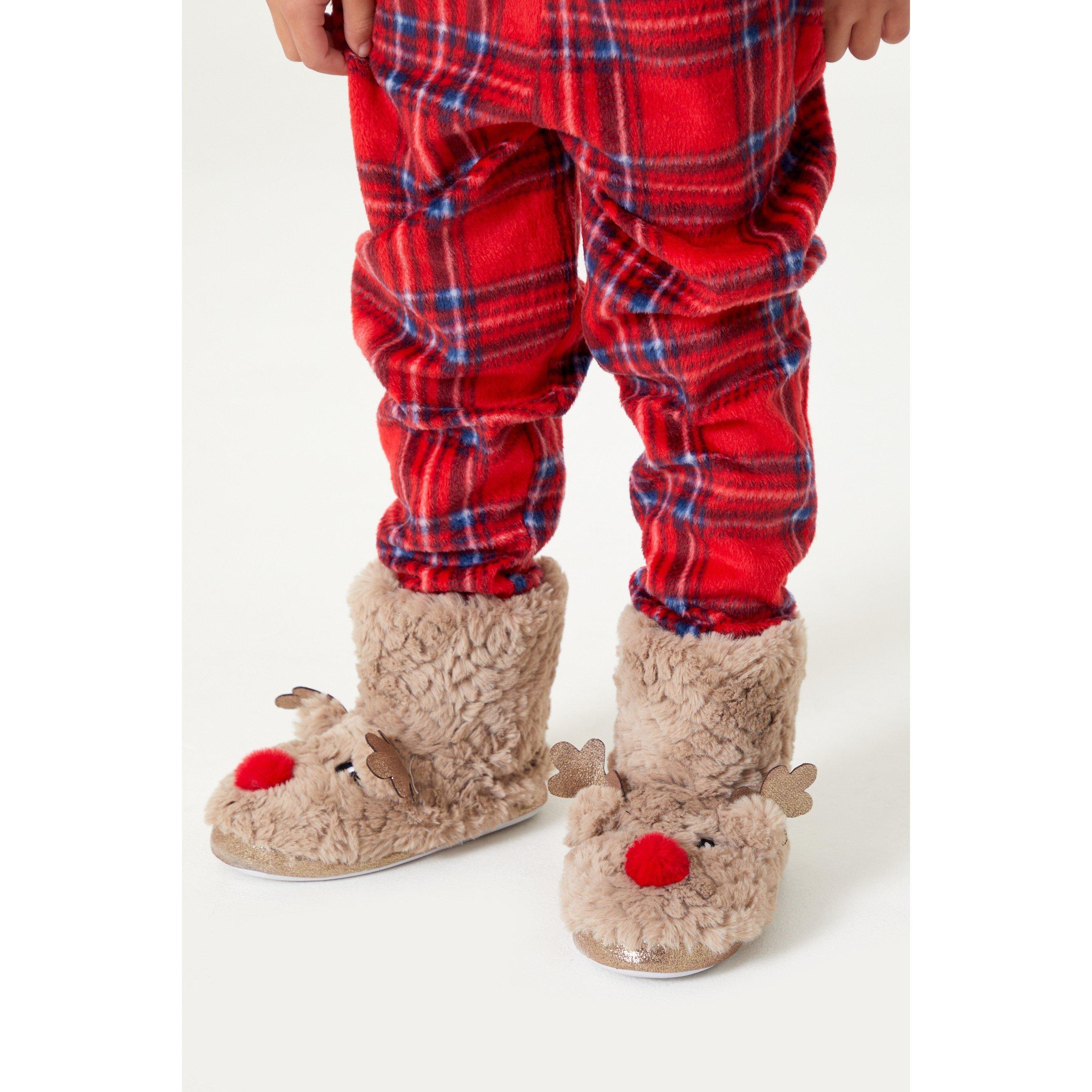 Be You Studio Kids Christmas Reindeer Slippers
