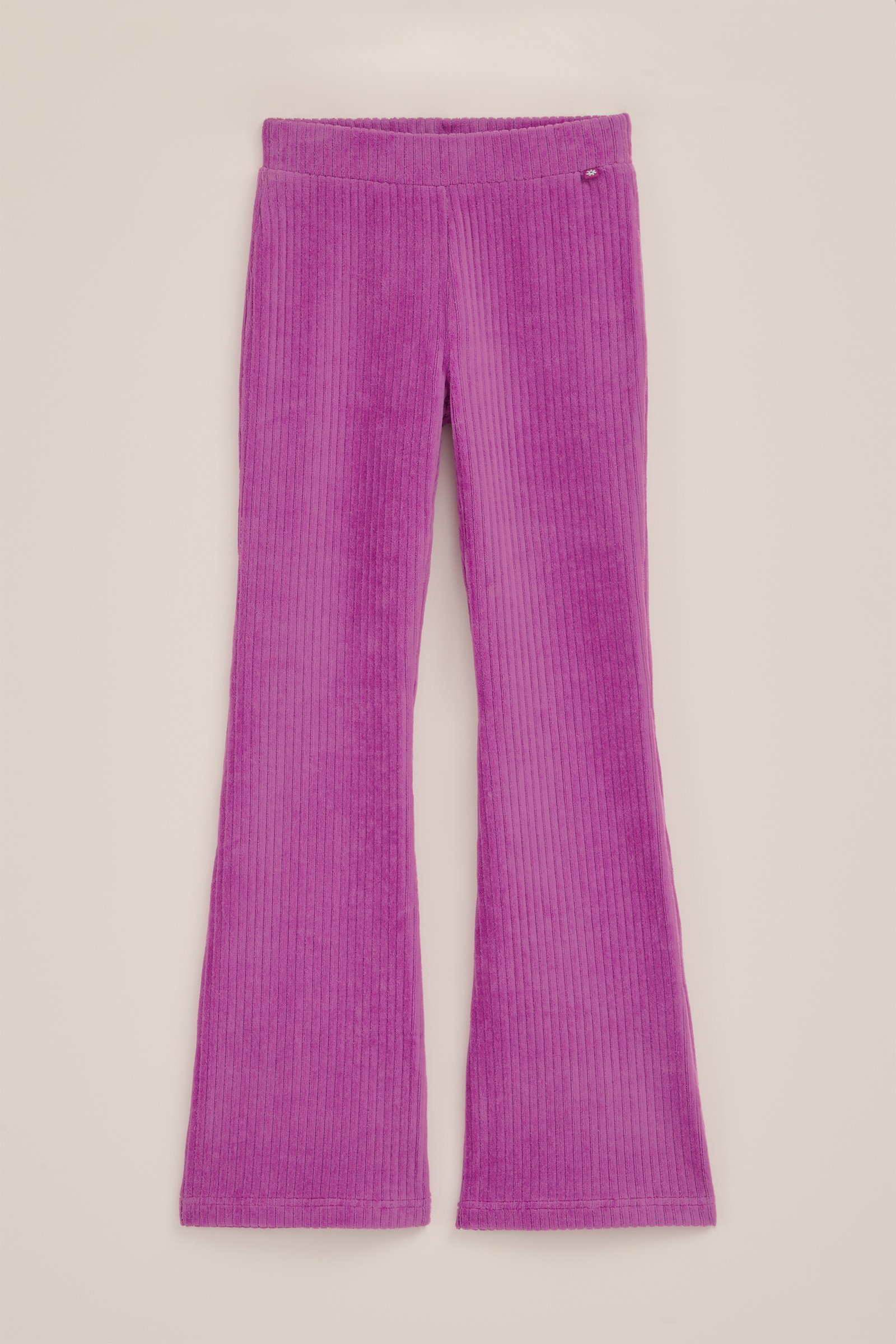 Meisjes velvet flared legging van ribstof WE Fashion Lavendel