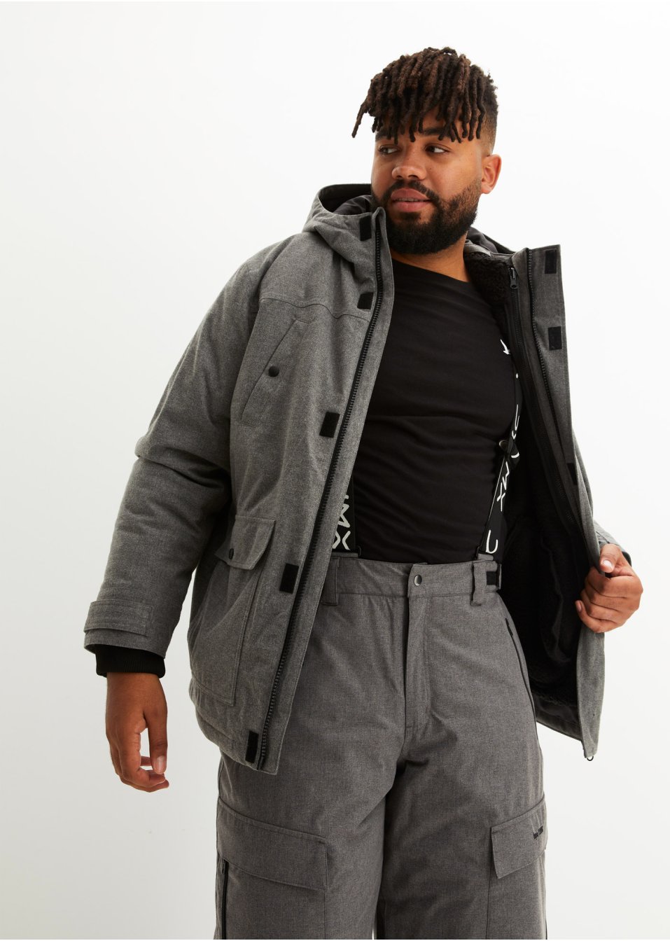 Veste fonctionnelle outdoor 3 en 1 avec veste intérieure séparée en polaire peluche