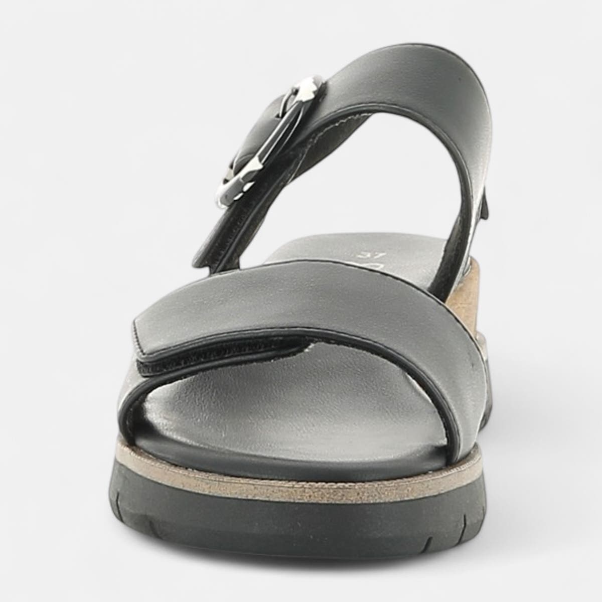 Sandales à talon compensé Femme noir