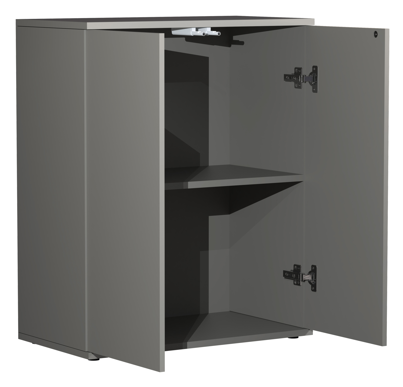 Kommode DALOSA - grau - 2 Fächer - 60 cm