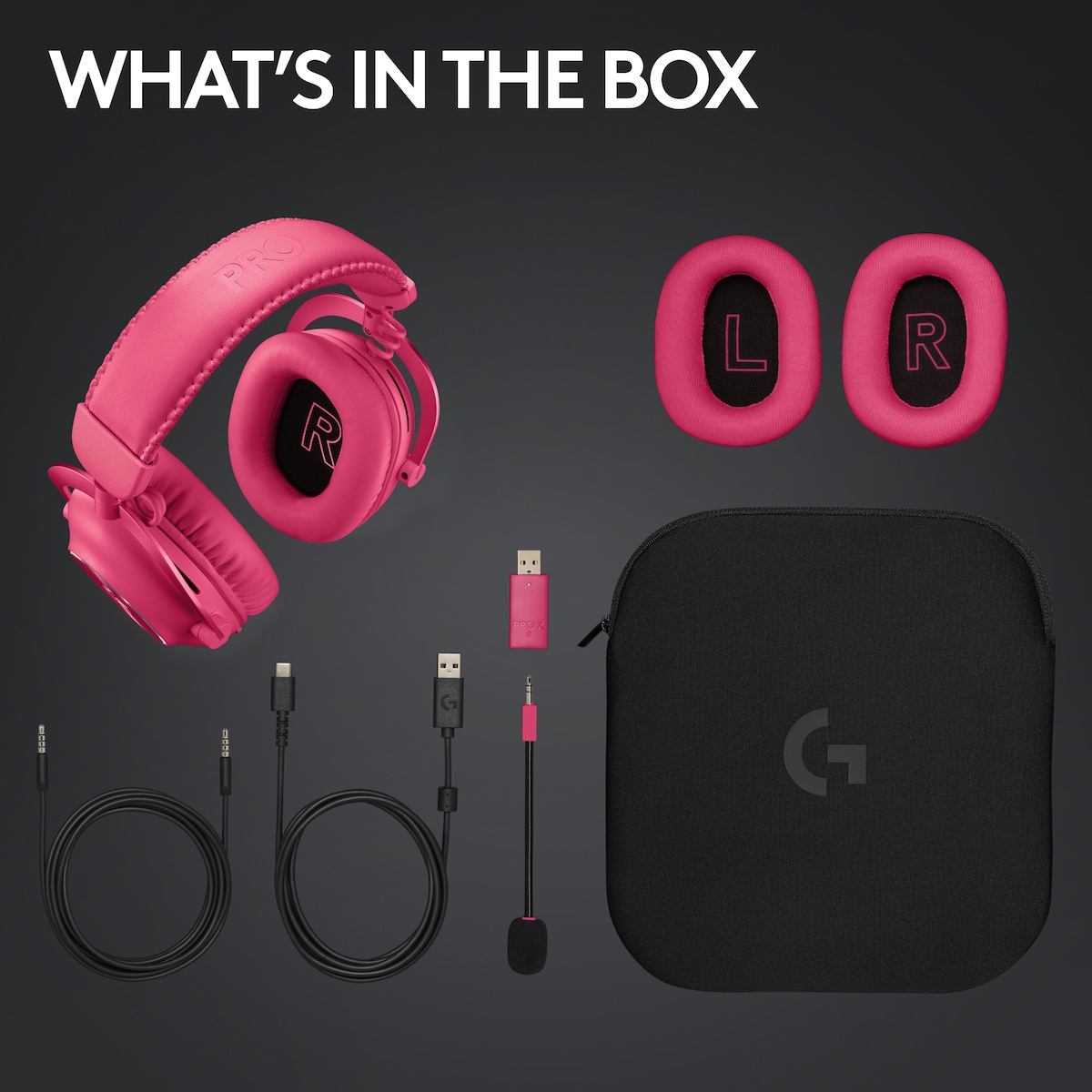 Logitech G Pro X 2 Lightspeed trådløst gaming headset (rosa)