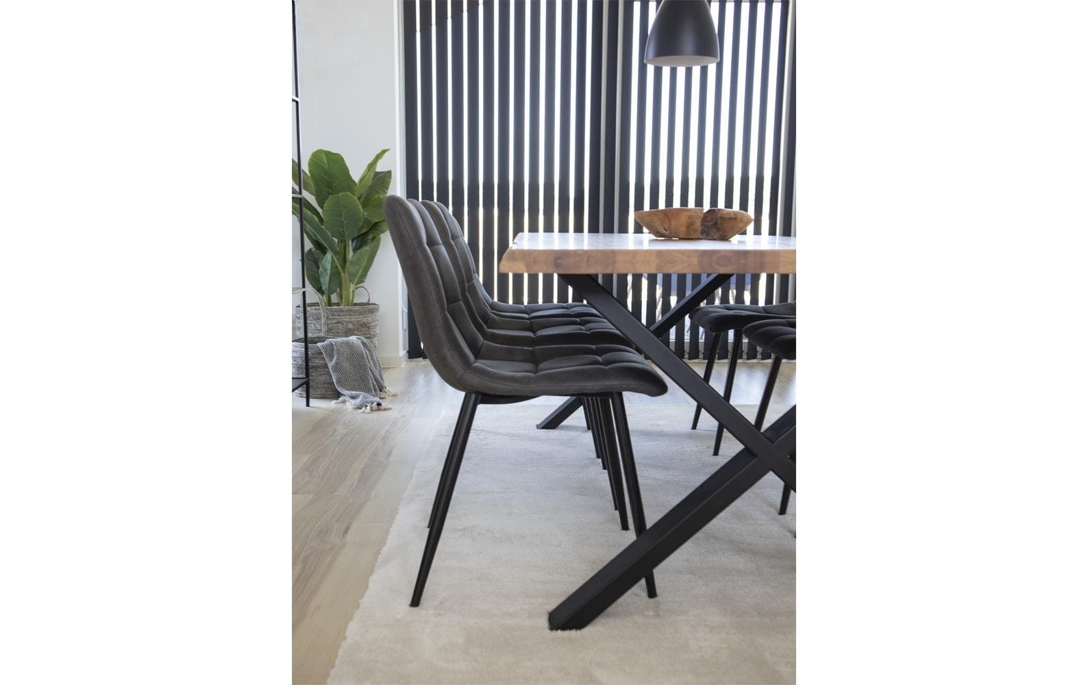 Stuhl Middelfart 2 Stück, 86 x 55 cm, Dunkelgrau/SchwarzStabile Esszimmerstühle