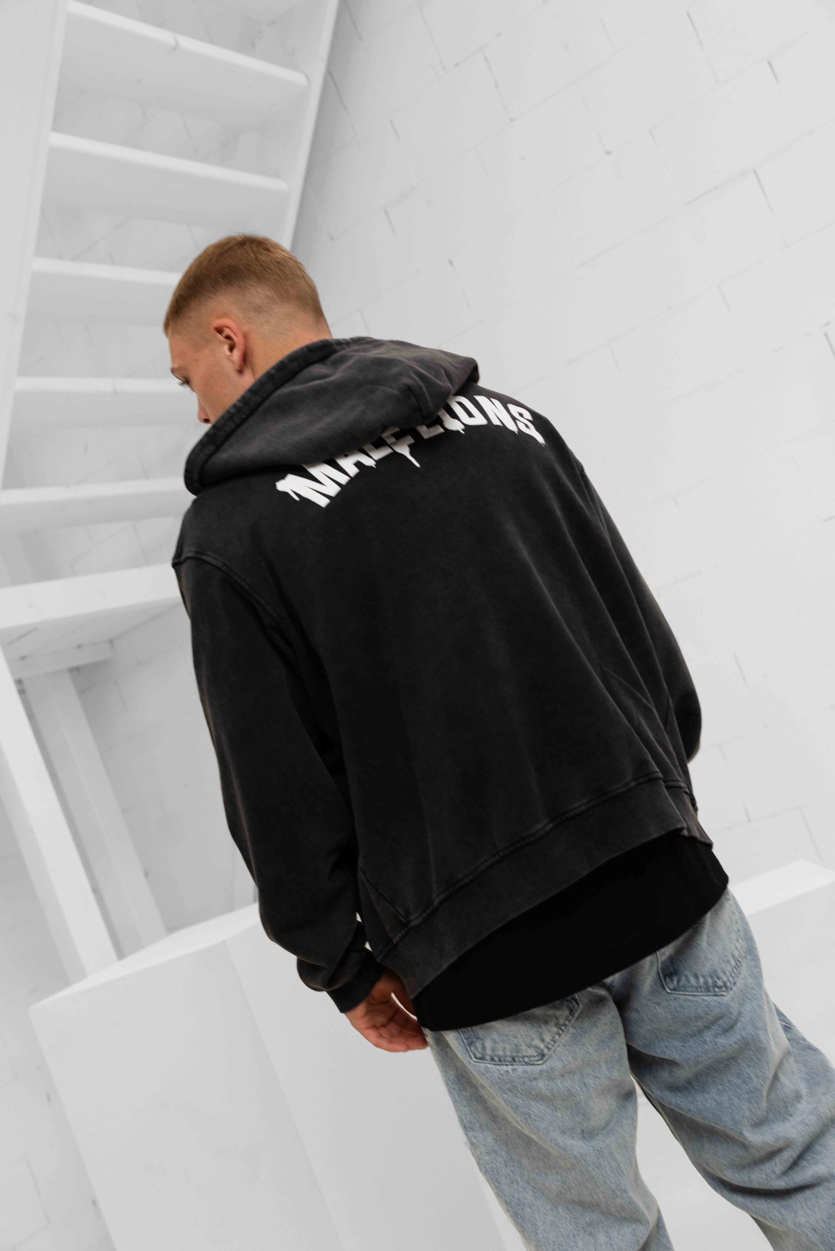 Malelions Graffiti Vest Heren Donkergrijs