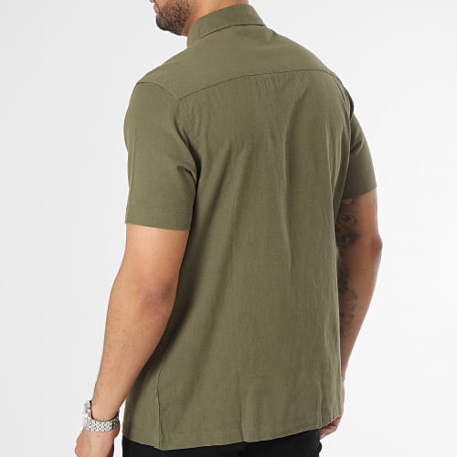 Chemise Manches Courtes Vert Kaki