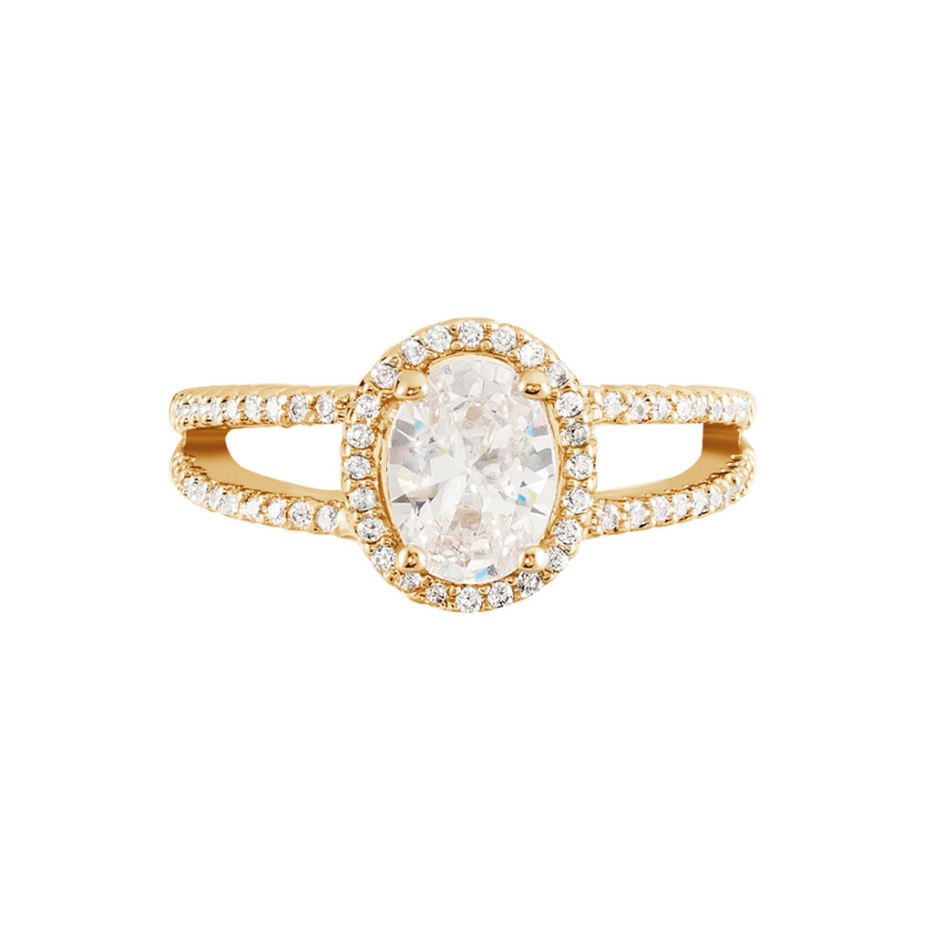Bague Myriama Plaqué Or Jaune Oxyde De Zirconium
