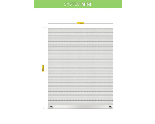 Schellenberg rolluik complete set Systeem Mini B 1100 x H 1300 mm grijs