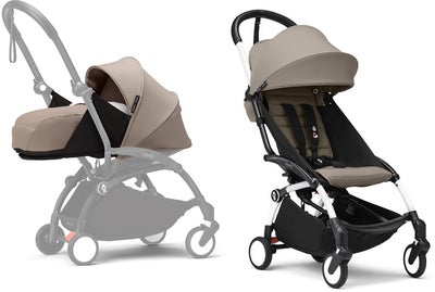 Stokke YOYO 3 Sportsvogn inkl. Newborn Pack, Taupe/White