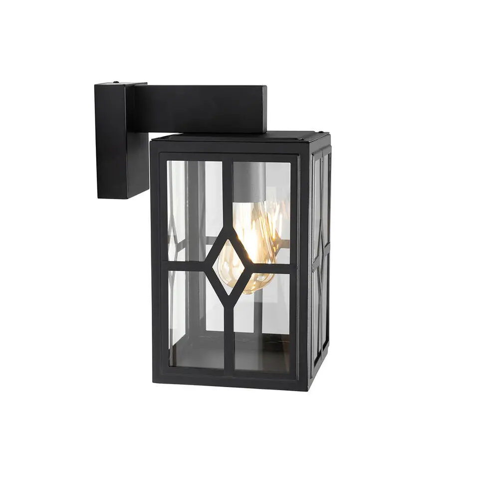 Qazqa wandlampen buiten dover zwart e27