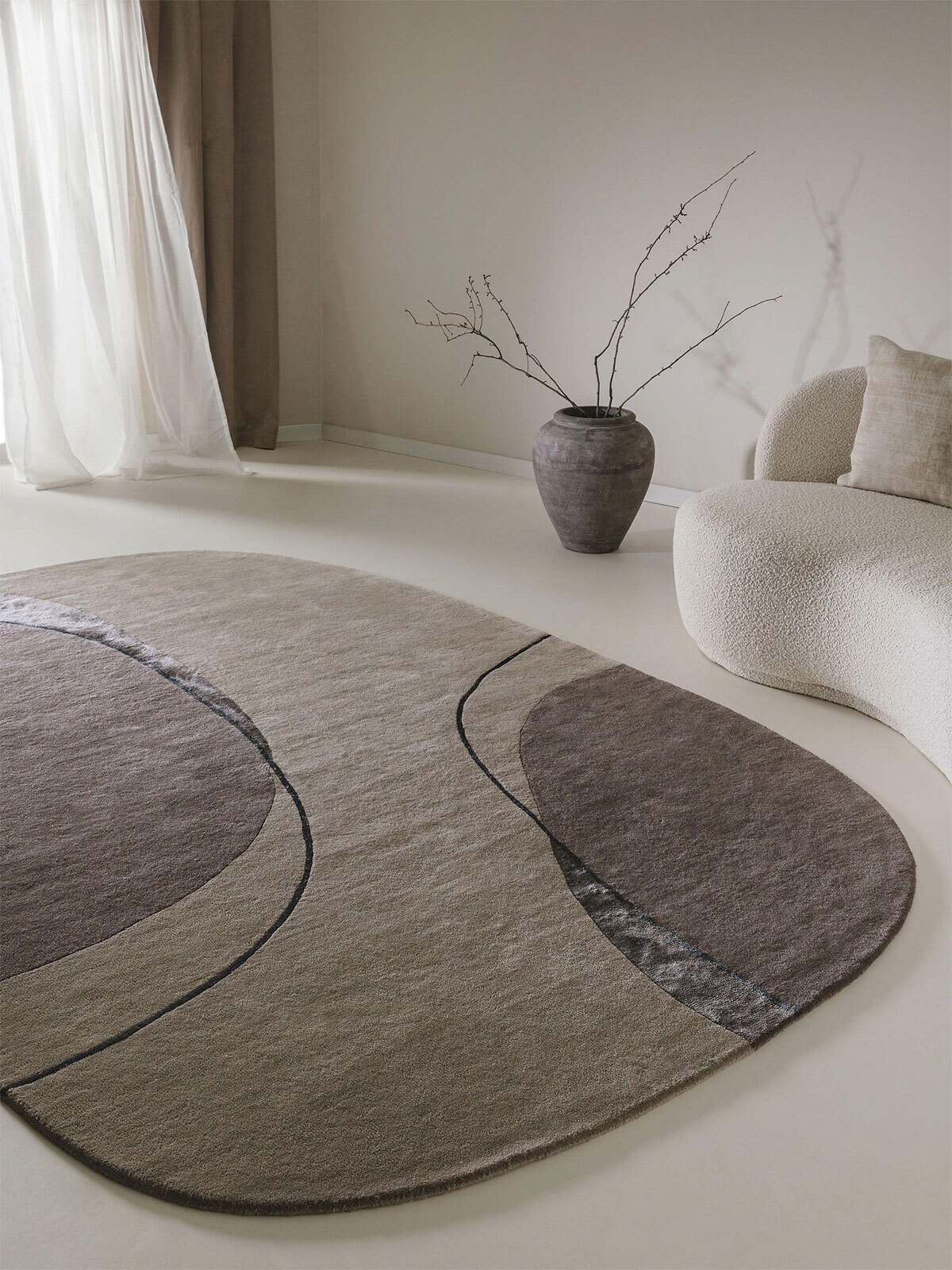 benuta pure Teppich SHAPE 160 x 230 cm taupe