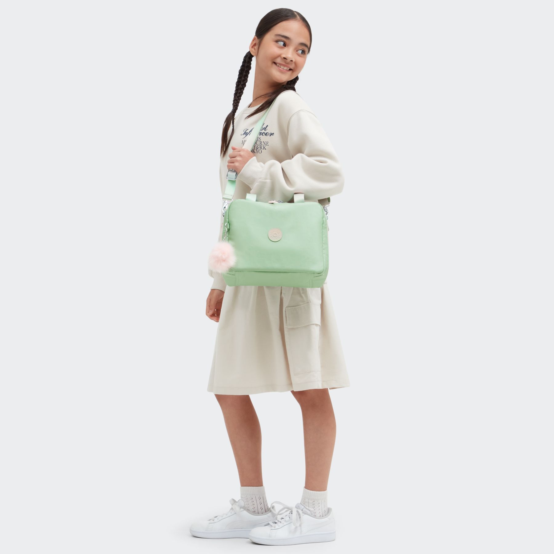 MIYO Sac repas moyen avec pochette de maintien pour trolley - Soft Green Metallic