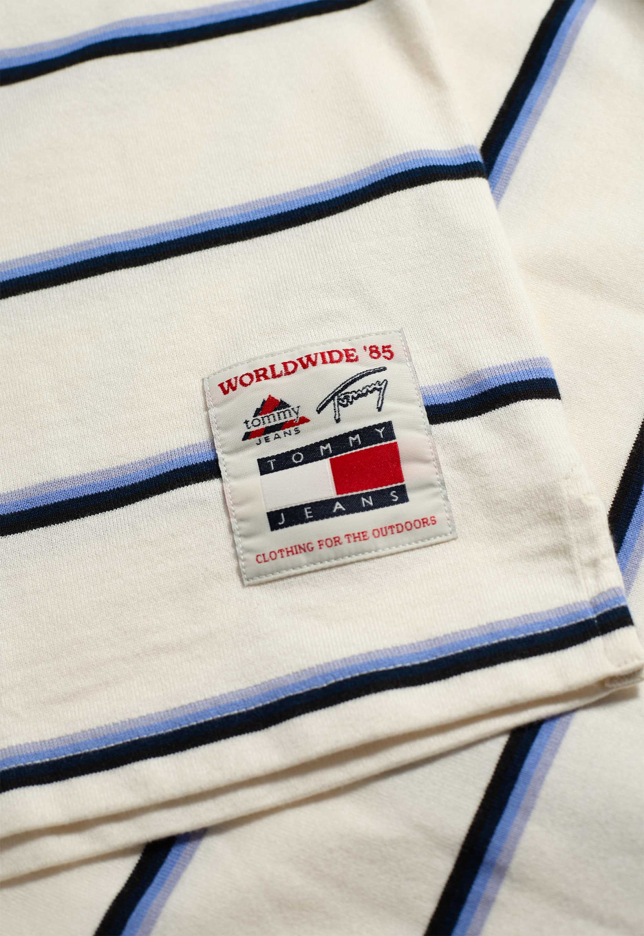 Tommy Jeans Relaxed Gestreept Rugbyshirt Met Logolabel