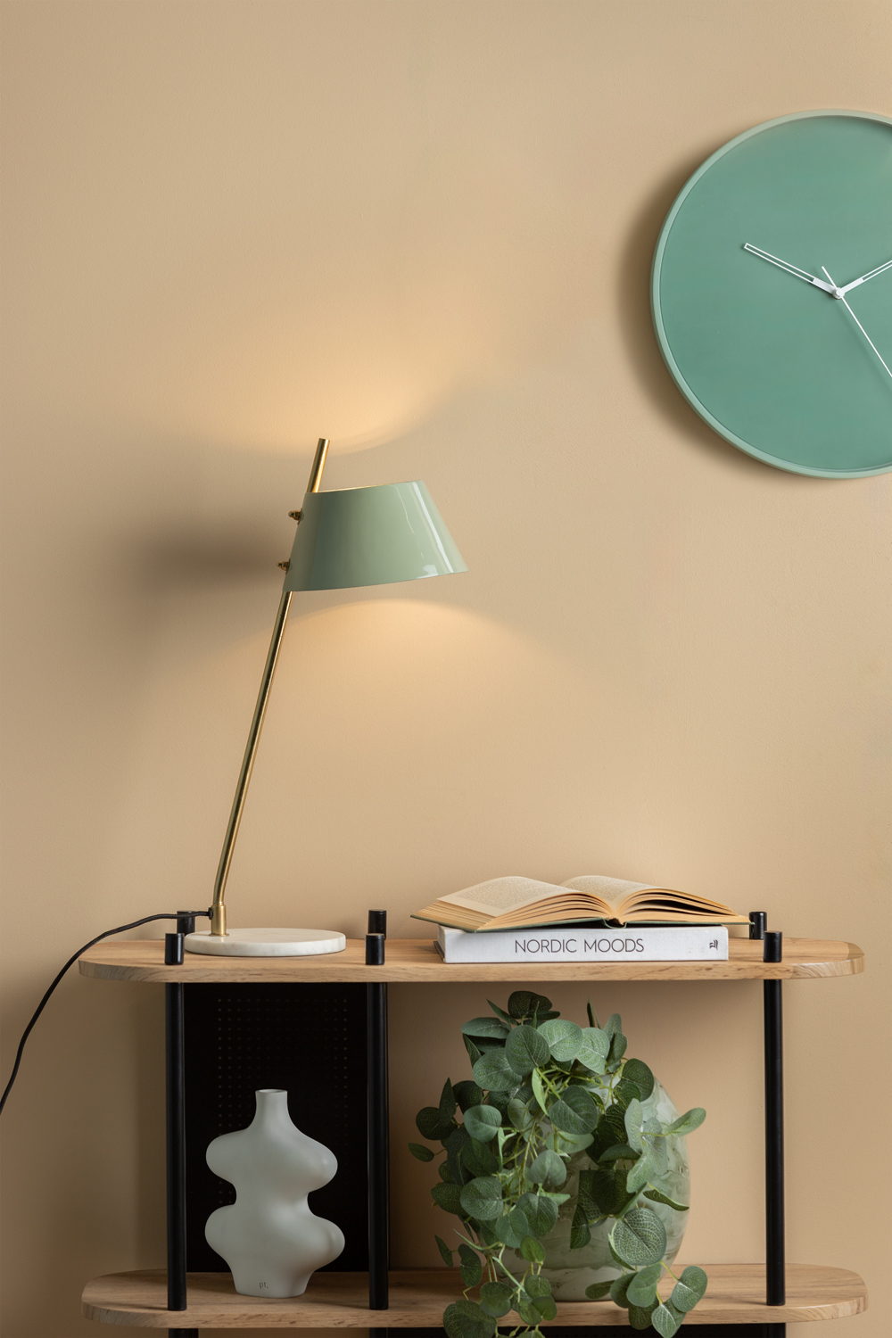 Table lamp Savvy enamel soft brown