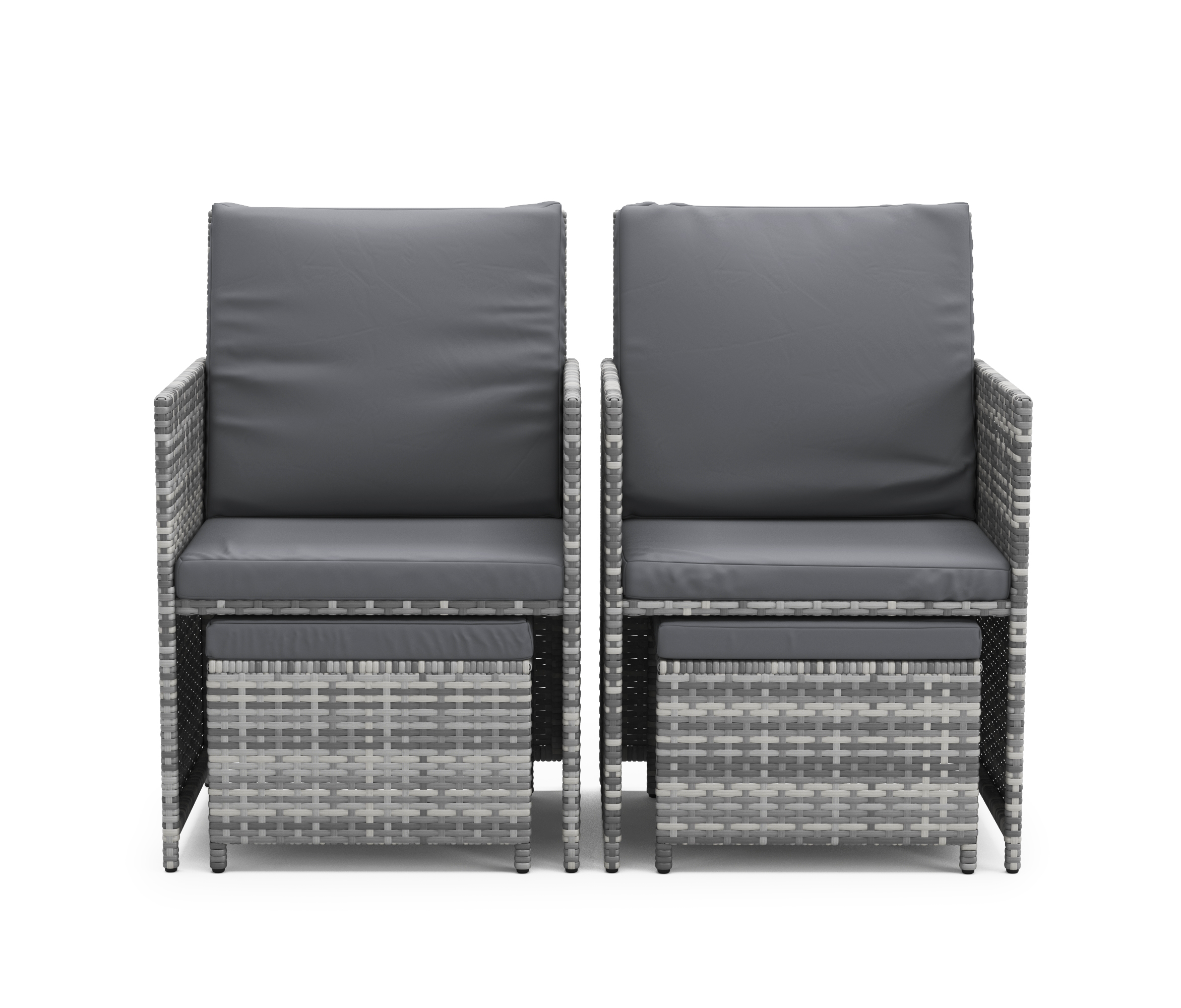 Gartenset Rattan BASTIA grau