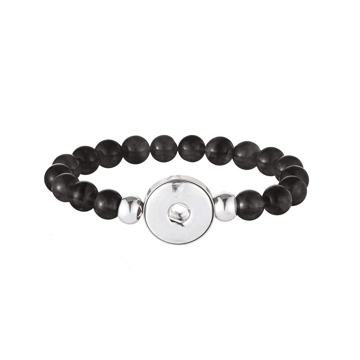 Bracelet Snap pierre Obsidienne