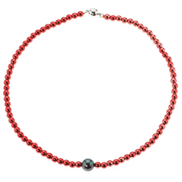 Glamour-Collier, Muschelkernperle, Magnet, ca. 50 cm