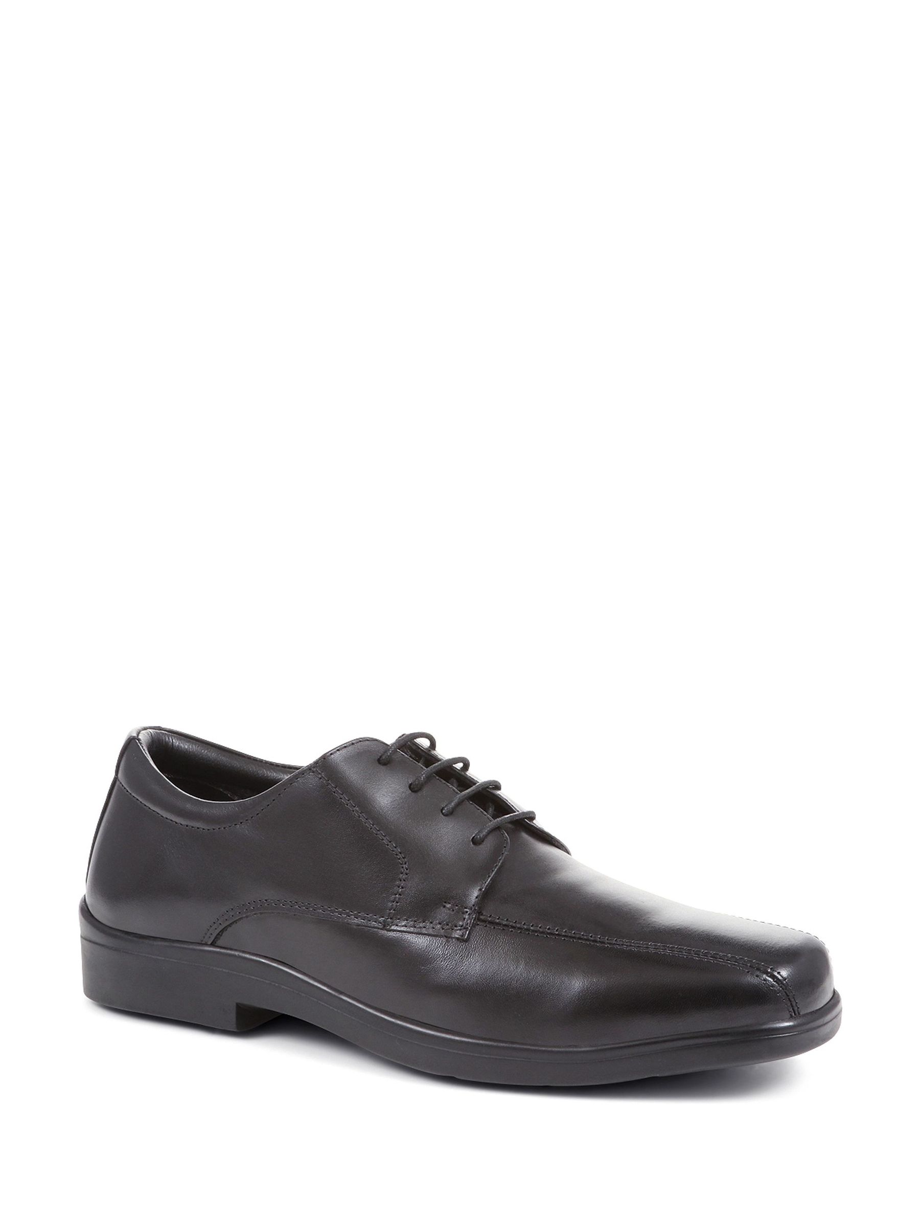 Pavers - Zwarte nette veterschoenen van leer voor heren
