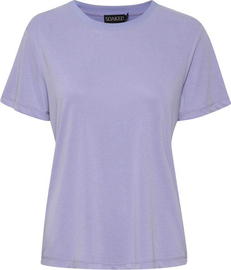 Soaked in Luxury SLColumbine crew-neck T-shirt SS Sweet lavender