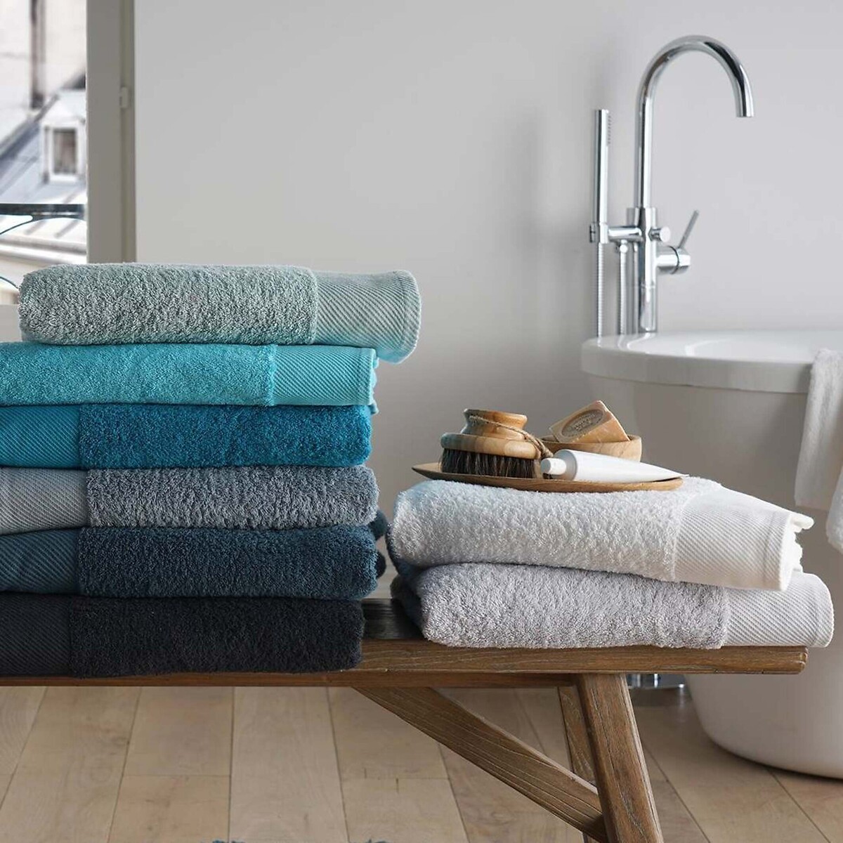 LA REDOUTE INTERIEURS<br>Conjunto de 2 toalhas de felpa 500 g/m², Scenario