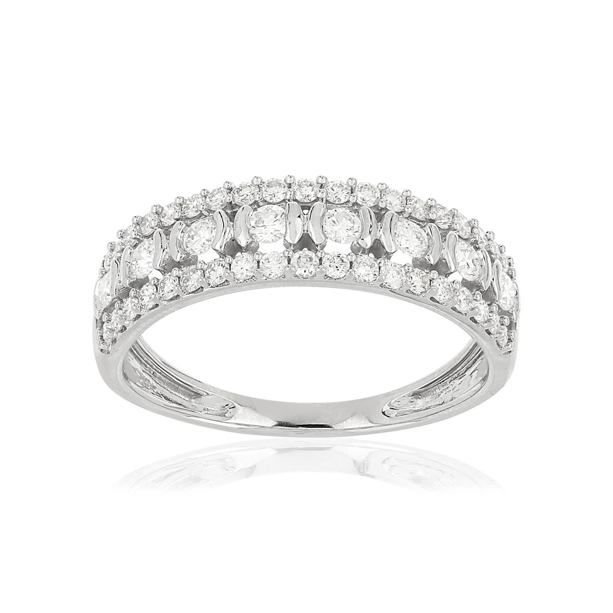 Bague MATY Or 750 blanc Diamants blancs