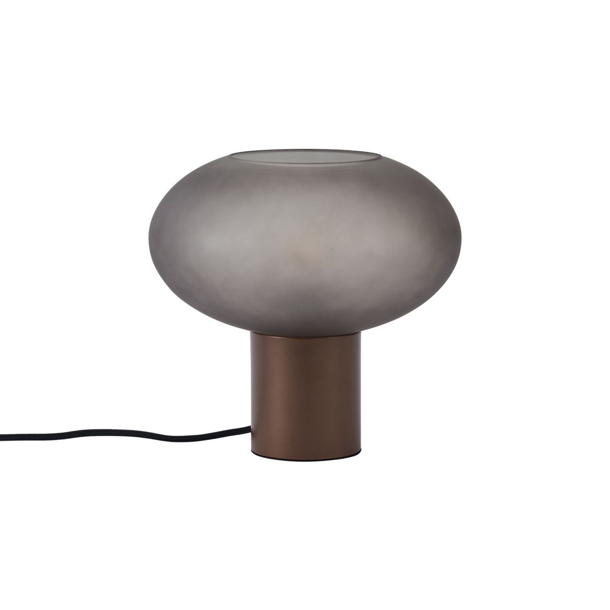 Design tafellamp brons met mat grijs glas - Umbrella