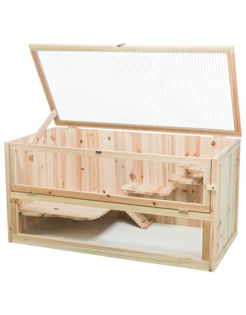 Trixie Knaagdierenkooi Hout - Dierenverblijf - 100x50x50 cm Houtkleur