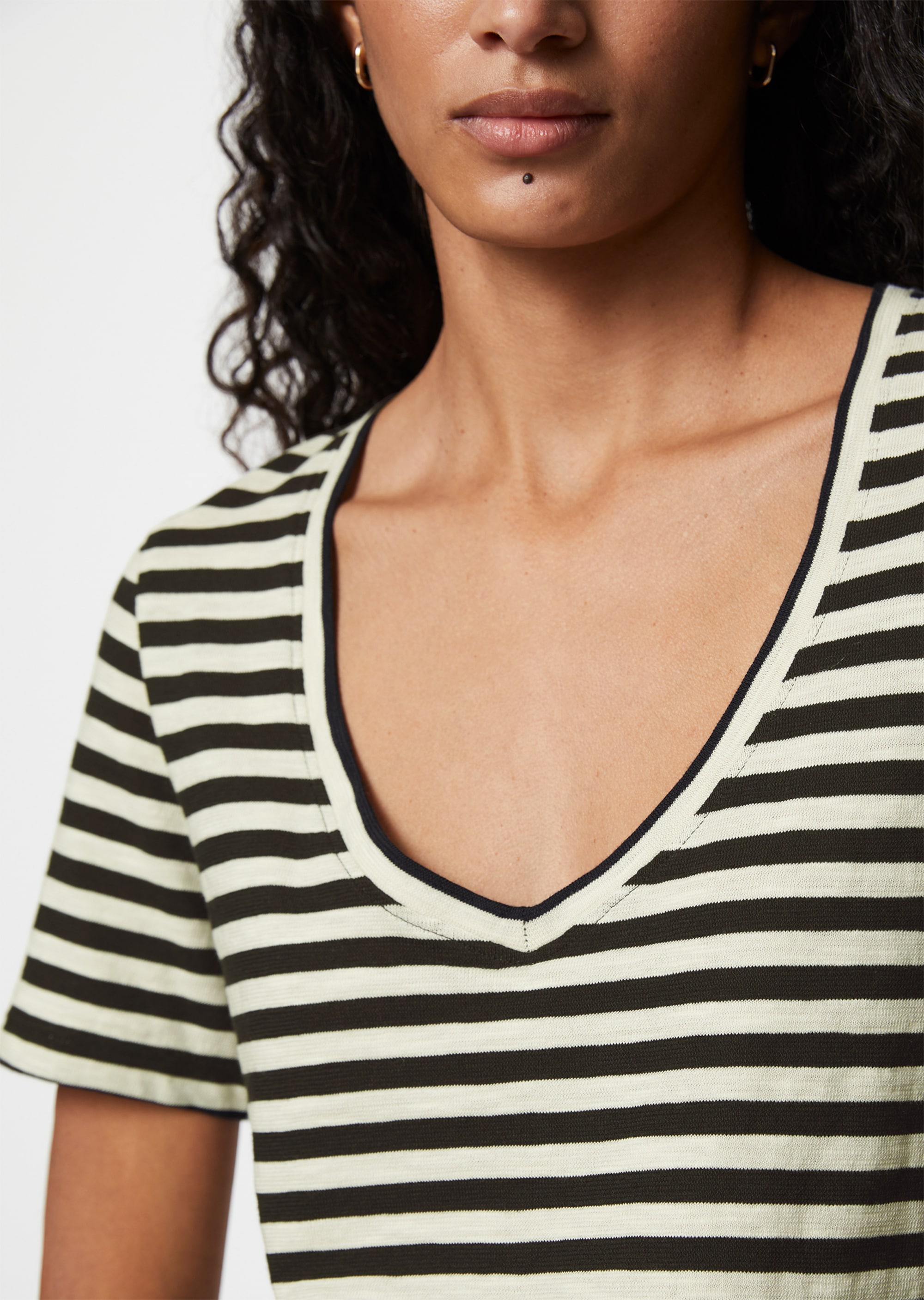 Ringel-T-Shirt regular aus Organic Cotton Slub Jersey
